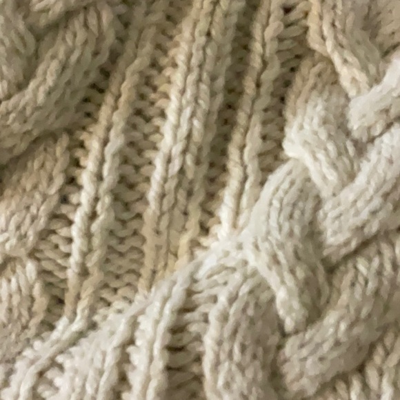 St. John's Bay Women's Beige Cable Knit Turtleneck Sweater - Picture 9 of 9